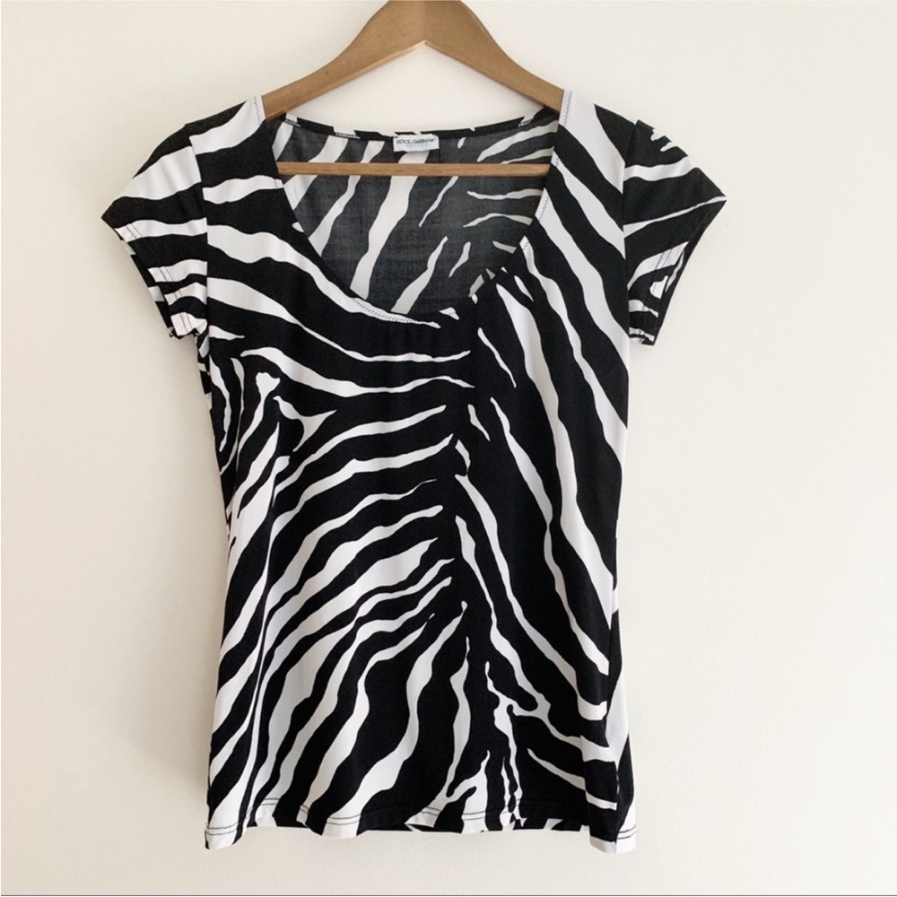 Dolce & Gabbana Underwear Zebra Print Top Shirt
